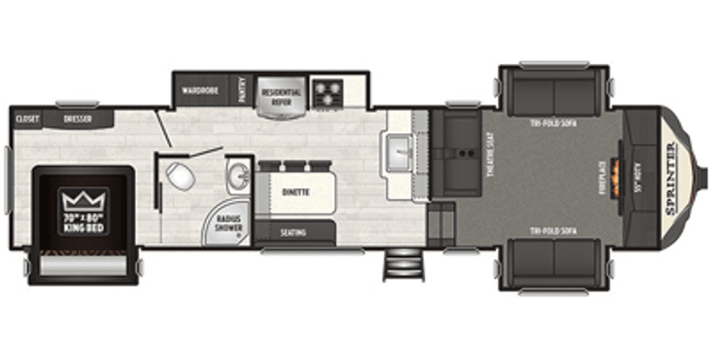 2019 Keystone Sprinter Limited 3341FWFLS - National Vehicle